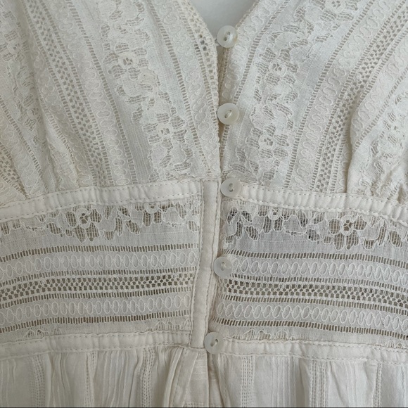 Zara Lace Jumpsuit Dress in Off-White Size L - Picture 6 of 11